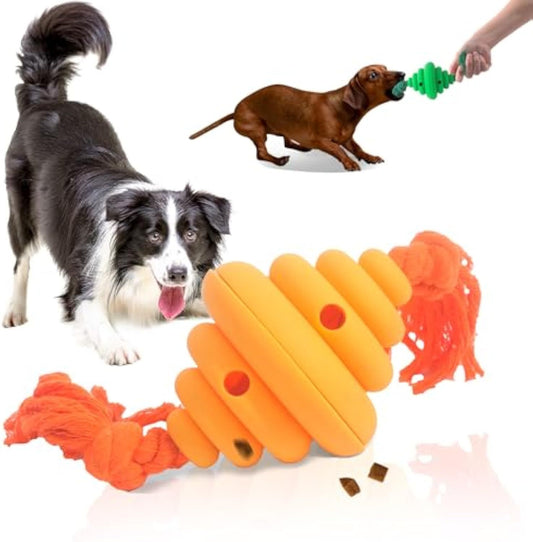 Pelota para perros con cuerda Juguete para perros con cuerda de nudo Juguete para perros con fugas de comida Juguete para perros para adiestramiento de mascotas Juguete para perros masticable Juguete para perros grandes