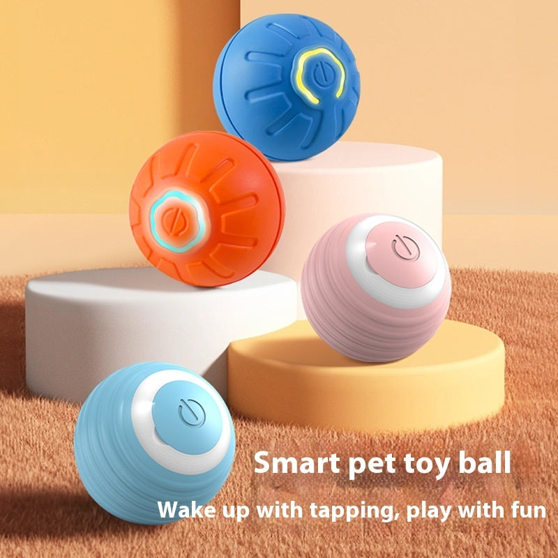 Pelota de juguete para Perro inteligente, juguete interactivo electrónico para mascotas, bola móvil, USB, rebote móvil automático para cachorros, regalo de cumpleaños, producto para gatos