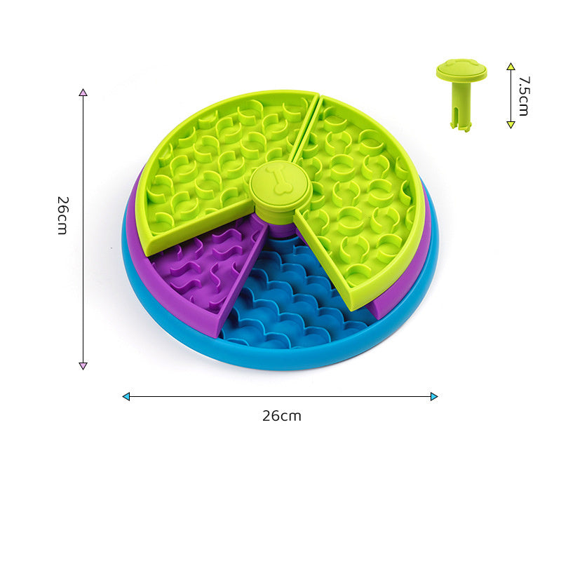 Pet Slow Food Bowl 3-Layers Puzzle Puppy Anti-choking Non-slip Feeder Puzzle Bowl Dog Slow Eating Interactive Toy Pet Supplies