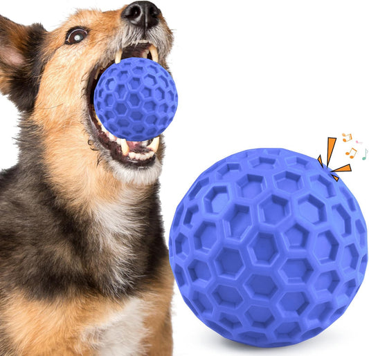 Squeaky Dog Toys For Aggressive Chewers, Indestructible Dog Balls For Aggressive Chewers, Squeaky Balls For Dogs,Interactive Dog Toys For Large Dogs,Funny Dog Squeaky Ball Heavy Duty Dog Toy