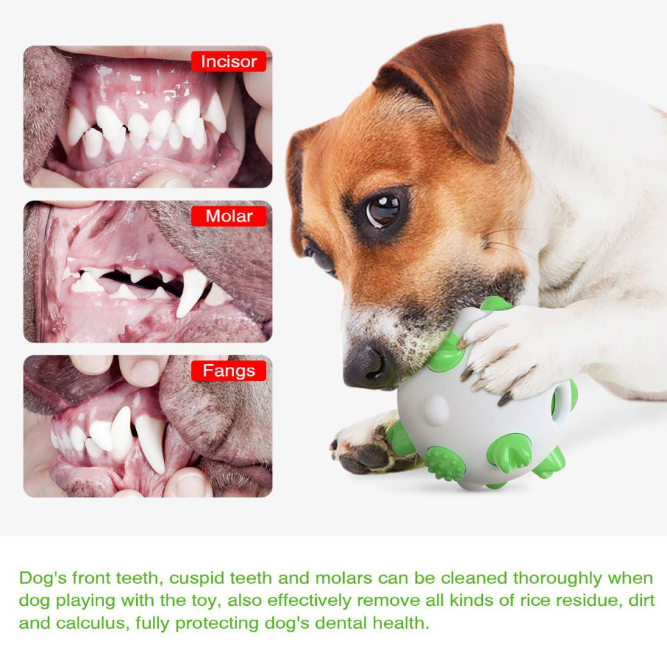 Dog Teething Chew Pet Toy Ball For Dogs Can Be Used For Pet Teeth Cleaning  IQ Training  Exercise, Stress Relief Interactive Entertainment