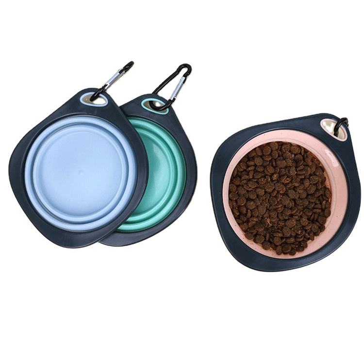 Cuencos plegables para perros para viajes, cuenco plegable de silicona para perros, plato de taza expandible plegable para alimentos para gatos pequeños, alimentación de agua, cuenco de viaje portátil, cuenco de agua portátil para perros y gatos