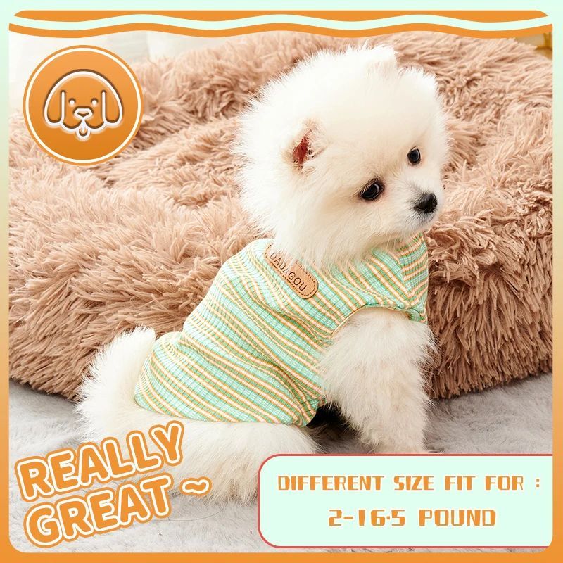 Dog Clothies For Spring Summer Puppy Fashion Pet Outfit Dog Cooling Vest Small Medium Dogs Cotton Tshirt For Chihuahua York