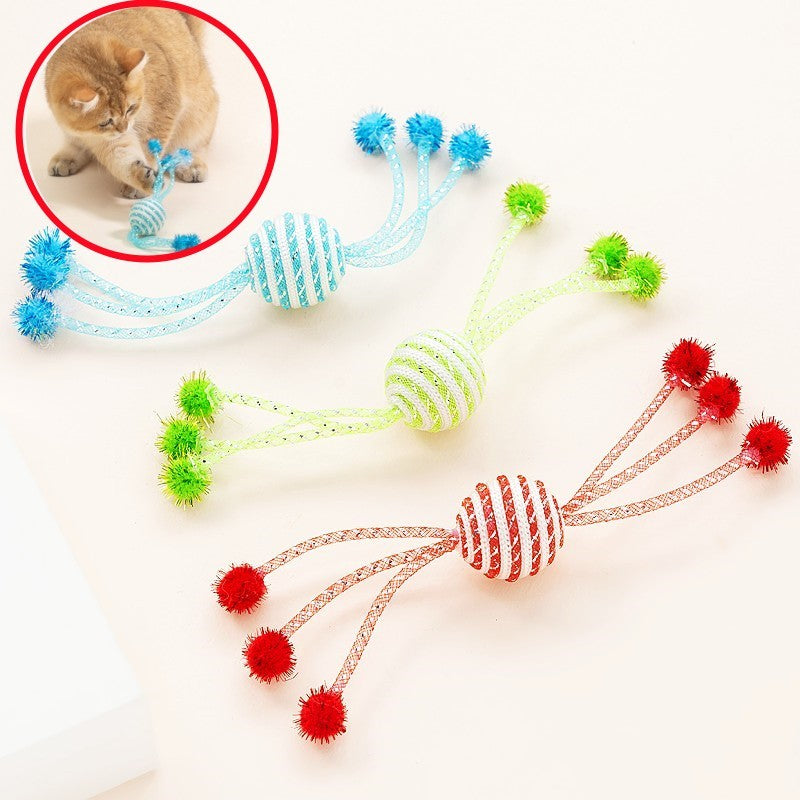 Jouets pour chats Self Hi Cats Sticks Jouets pour chats Cordes interactives Jouets à balles pour chats Taquineries Boule de laine résistante aux morsures Produits pour animaux de compagnie 