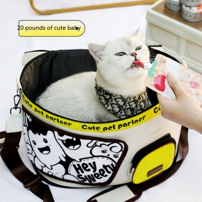 Jaula para gatos Space Capsule, bolsa portátil transpirable para mascotas de gran capacidad