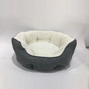 High Rest Nest For Cat Warm Bed For Small And Medium Pets With Dark Gray Shell Backrest For Autumn And Winter