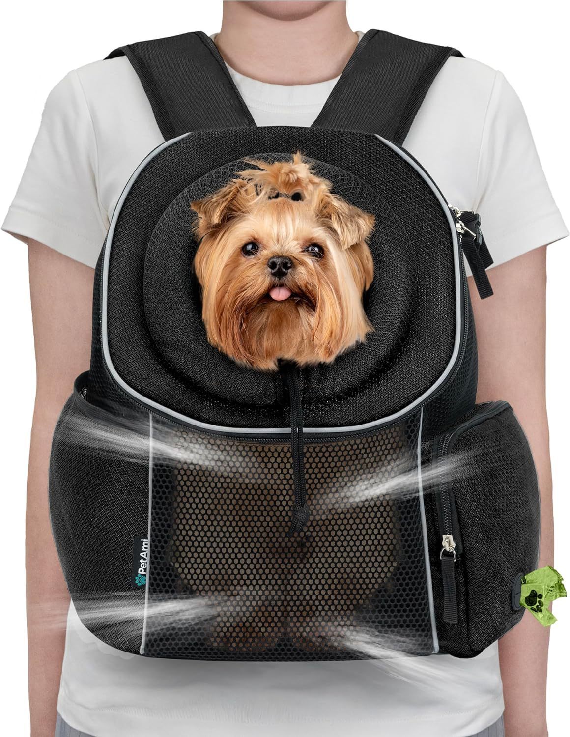 Bolsa de transporte para perros, mochila para perros, bolsa de viaje portátil y transpirable, bolsa de transporte para perros al aire libre, suministros para mascotas