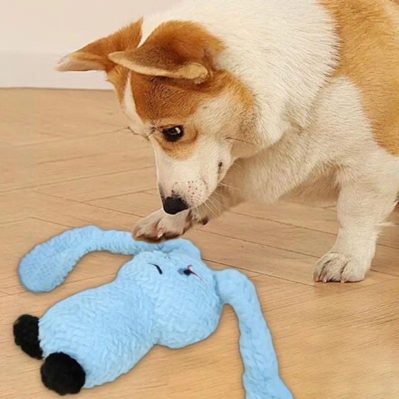 Dog Teething Toys Bunny Squeaky Pet Plush Chew Toy Portable Stuffed Animal Dog Plush Chewing Toy For Medium Small Puppy