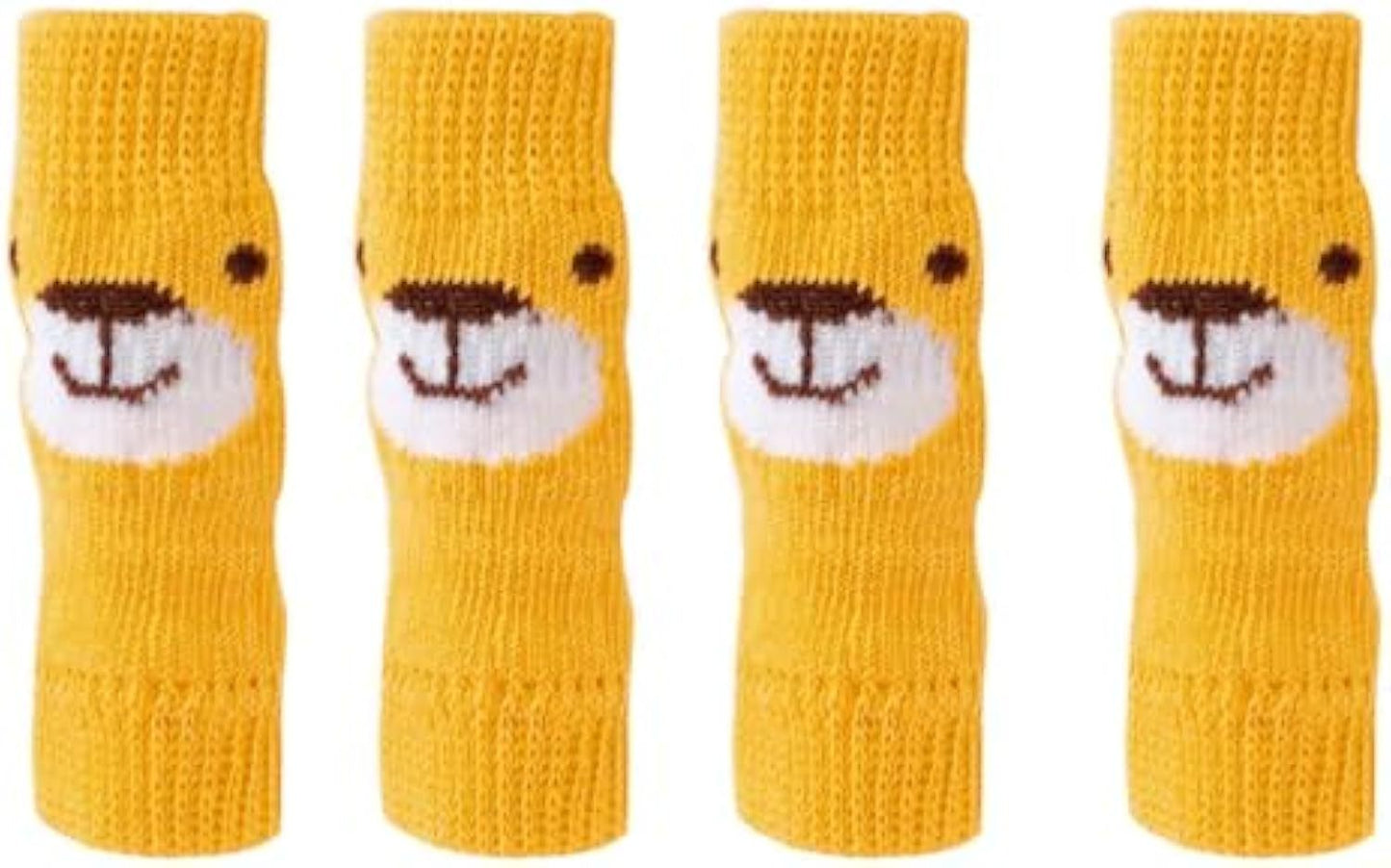 4-Piece Set Of Pet Socks Winter Warmth Pet Dog Leg Socks Puppy Short Boots Dog Front Leg Support Dog Leg Protection Pet Leg Cover Dog Cat Pet Dog Socks Polyester Dog Cat Foot Support