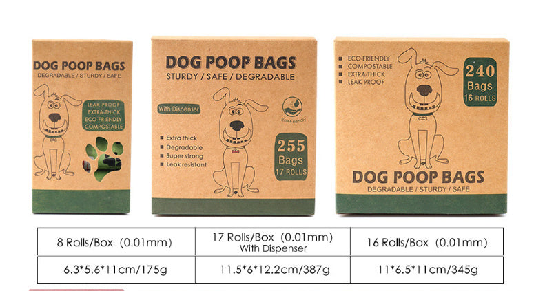 Bolsa de basura de PET biodegradable Bolsa de heces engrosada