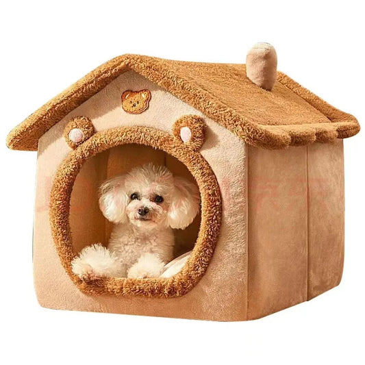 Cat And Dog Nests House Types Universal Small Dog Teddy Winter Warmth Removable And Washable Dog House Pet Bedding Supplies