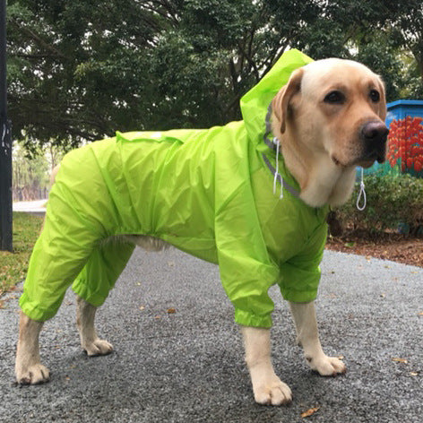 Chubasquero para perro, ropa para perro pastor con borde, impermeable