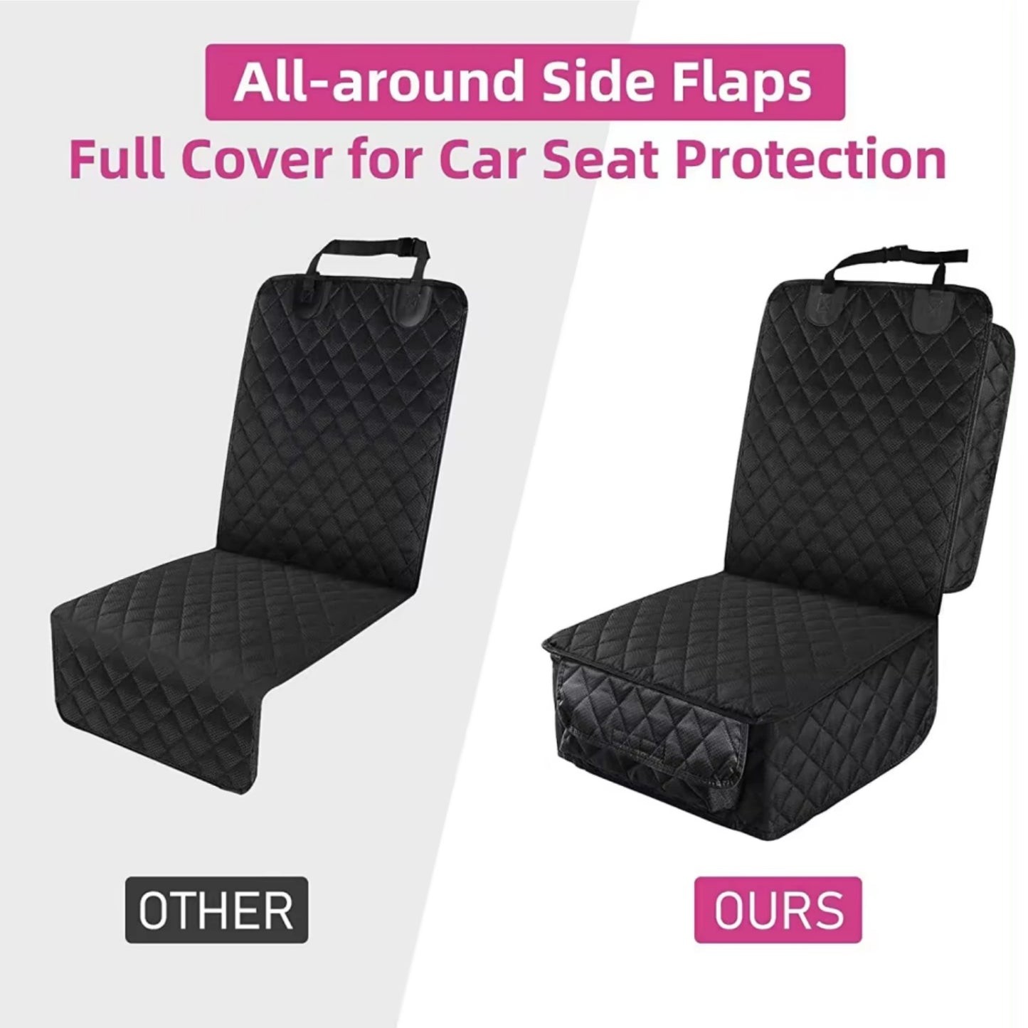 Funda de asiento de coche para perros, funda impermeable para asiento delantero de mascotas, protección para asiento de vehículo, a prueba de arañazos y antideslizante, funda protectora para asiento de coche para perros para coches, camiones y SUV