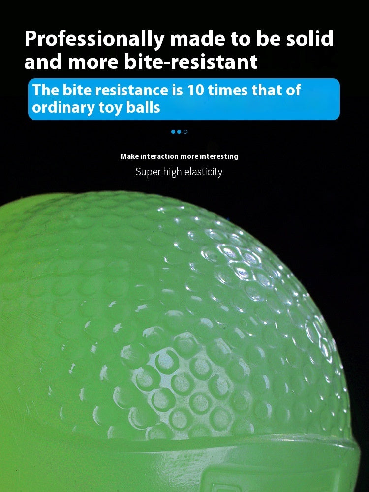 Pelota de juguete luminosa para cachorros, pelota elástica Molar para perros, pelota de goma