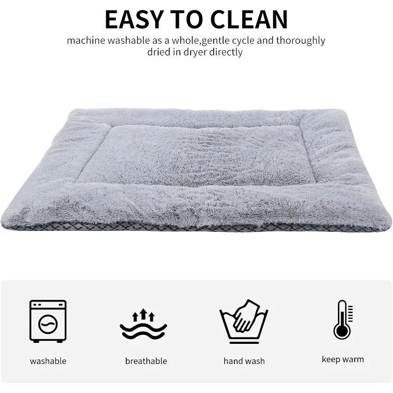 Dog Bed Mat Washable Cat Cushion Soft Premium Plush Dogs Mattress Sofa Dual Purpose Clearance For Small Medium Large Dog