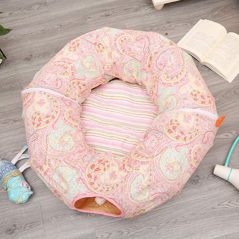 The New Pet Cat Tunnel Sleeping Nest Can Accommodate Folding Cat Channel Intellectual Cat Toy