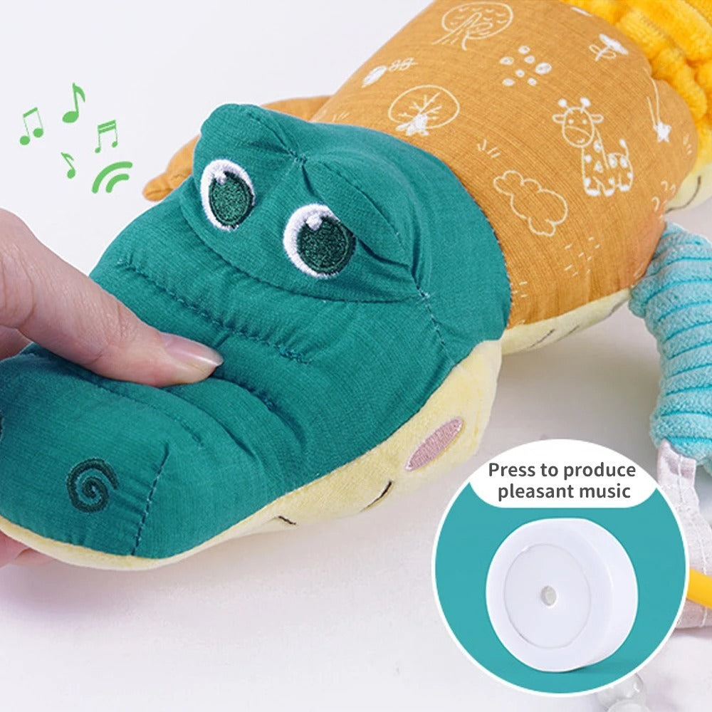 Juguete de peluche relajante de cocodrilo para bebés y niños pequeños