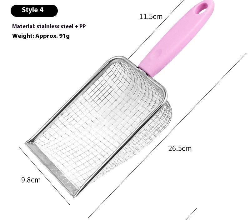 Stainless Steel Metal Cat Litter Scoop Large Pet Shovel