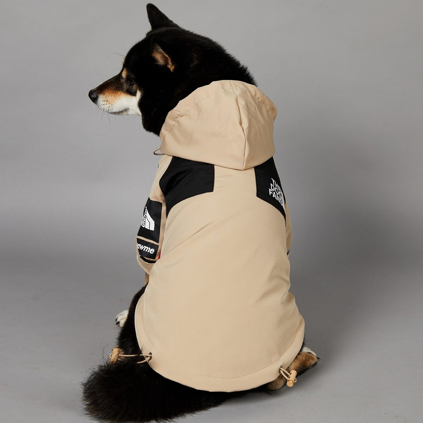 Khaki Windproof And Rainproof New Large Dog Raincoat Pet Shell Jacket