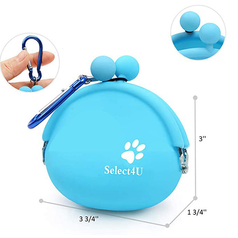 Sac de rangement en silicone pour nourriture et friandises pour chien