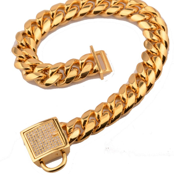 Stainless steel titanium steel gold encryption chain