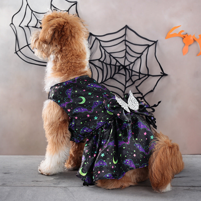 Costume d'ailes d'ange pour animaux de compagnie, vêtements d'Halloween pour chiens