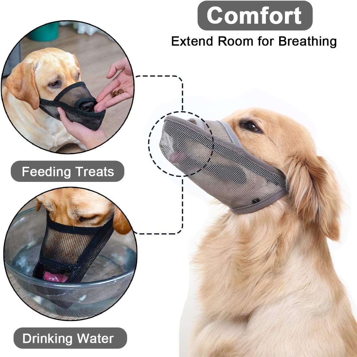 Breathable Mesh Muzzle For Dogs Anti-bite Anti-barking Anti-eating Anti-barking For Large Medium And Small Dogs