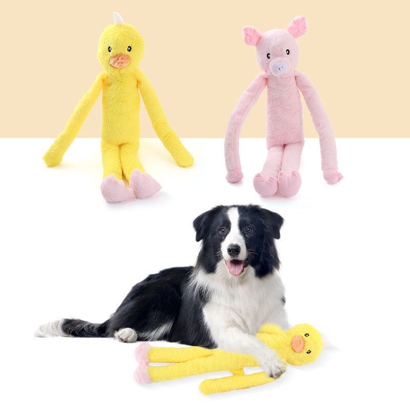 Dog Toys Plush Sounding Interactive Toys Rattle Paper Golden Retriever Large Dog Companion Pet Chewing Clean Teeth Toy