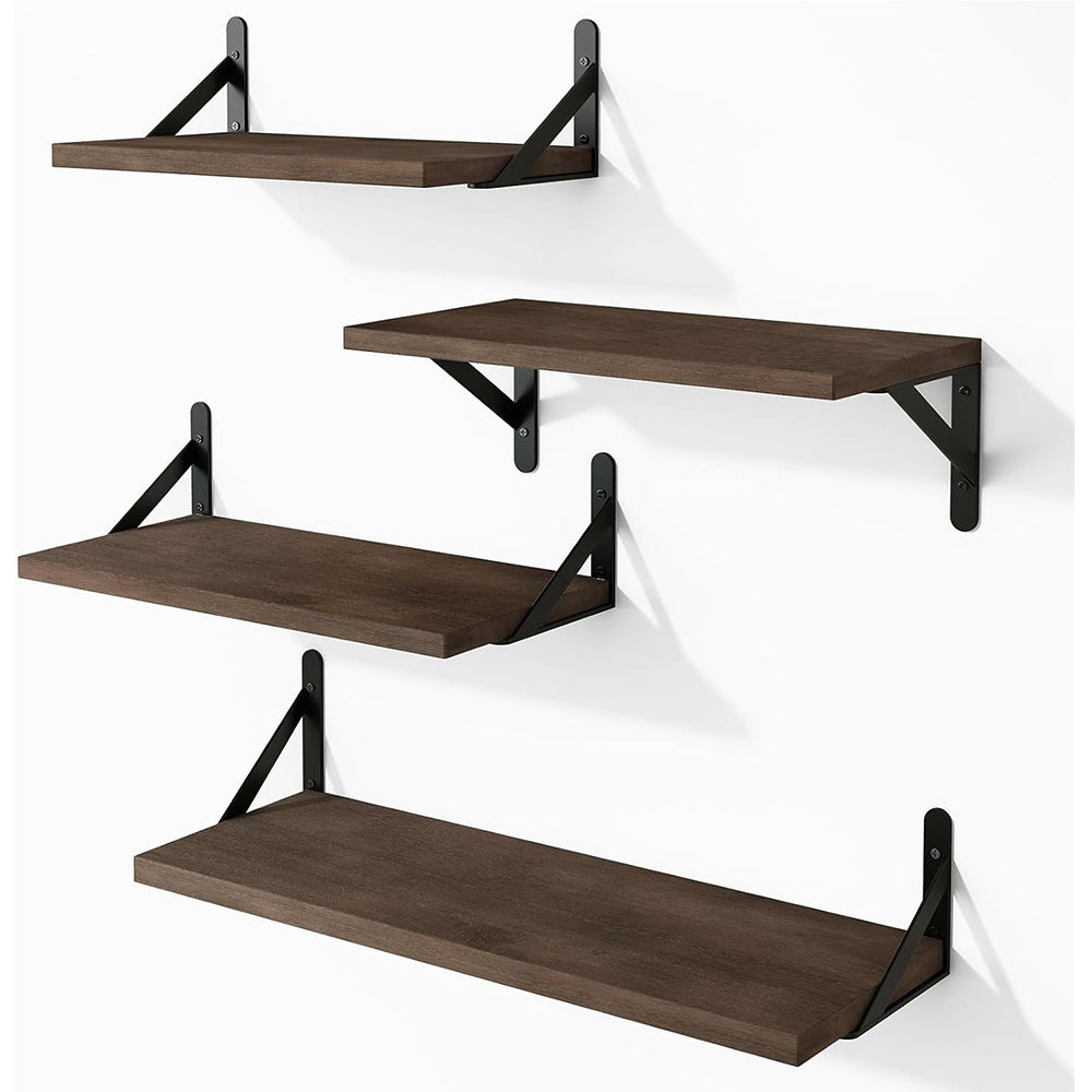 Solid Wood Flat Partition Wooden Wall Shelf