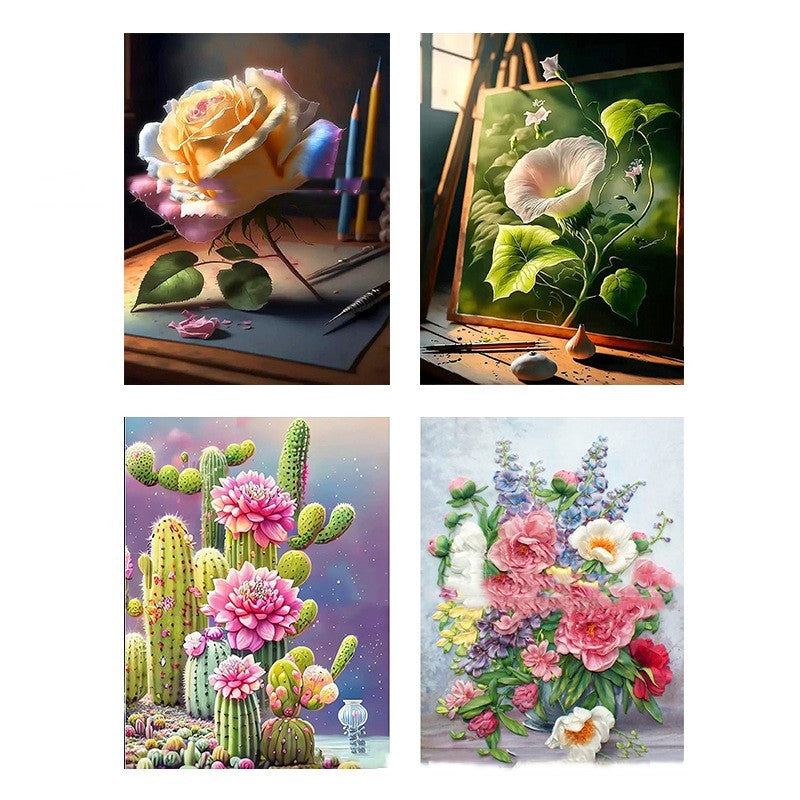 Combinación de decoración animal de paisaje de pintura de diamante 5D