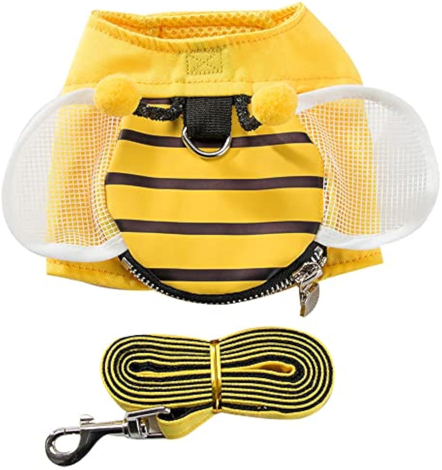 Bee Suspender Set With Cat Harness And Pet Leash, Perfect For Walking Your Furry Friend In Style