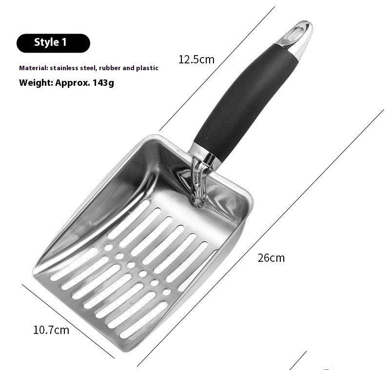 Stainless Steel Metal Cat Litter Scoop Large Pet Shovel