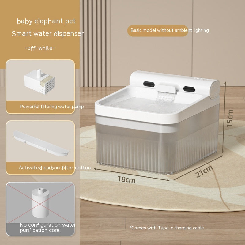 Distributeur d'eau intelligent en plastique pour animaux de compagnie, joli bol à boire à Triple filtre 4L, grande capacité, distributeur d'eau pour chat