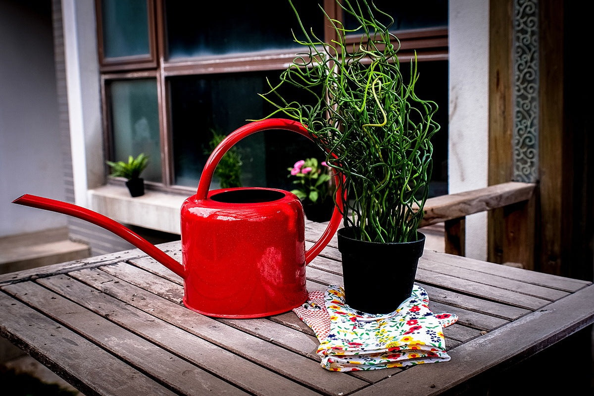 Riego Hoja De Hierro Regadera Jardinería Jardín Enverdecimiento Huerto Hervidor De Gran Capacidad