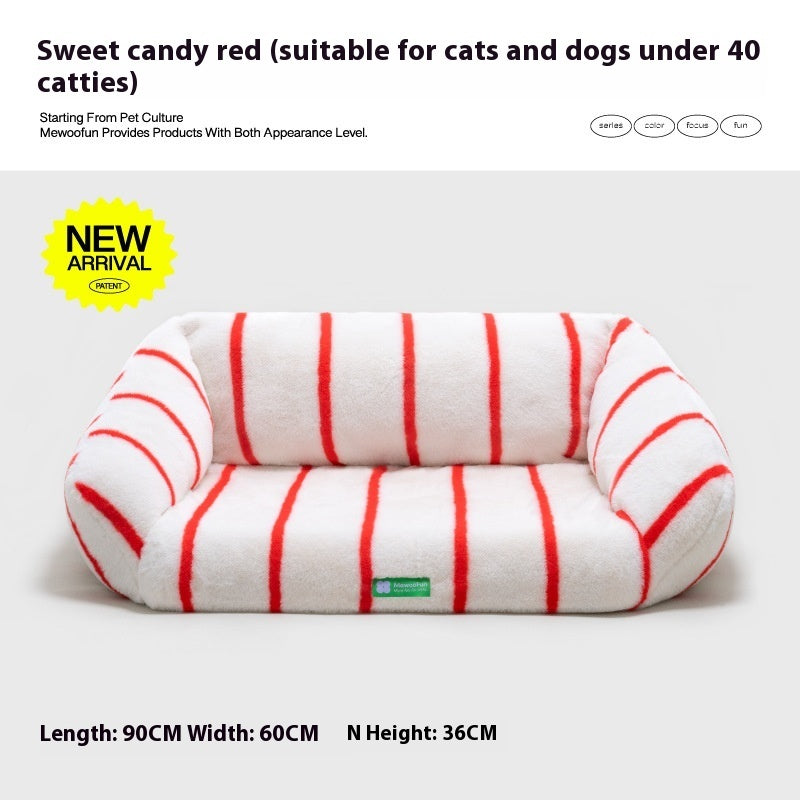 Sofá cálido de invierno, nido para gatos, sofá para gatos, cama nido para perros grande, extraíble y lavable