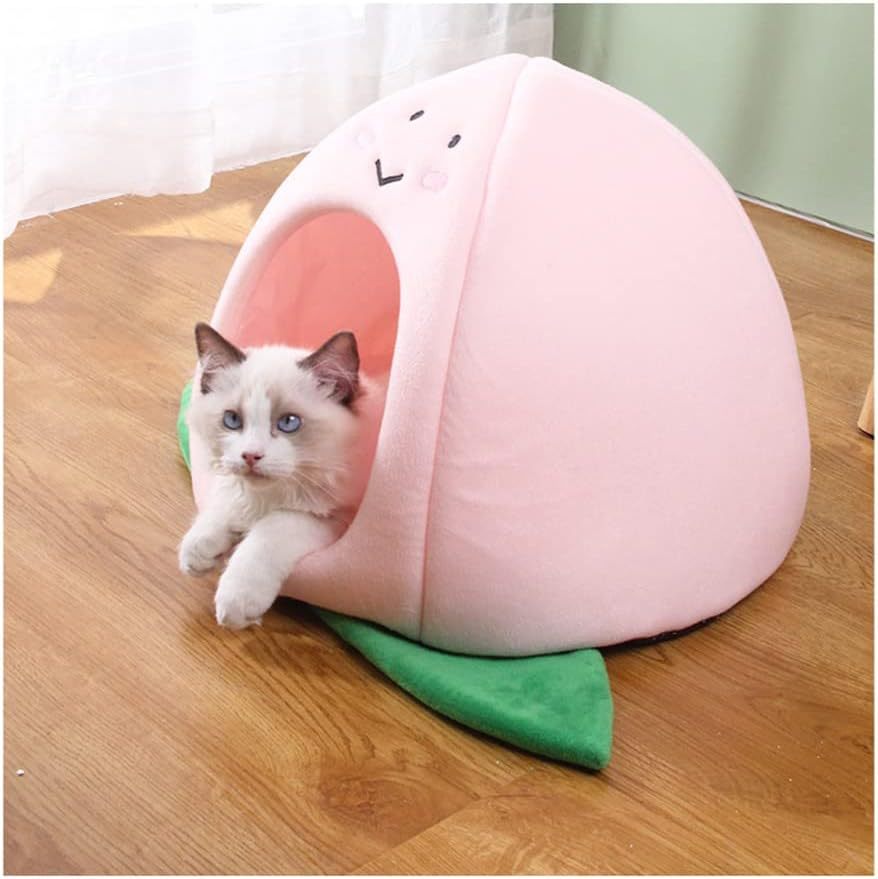 Nid De Chat Pomme De Pêche Zongzi En Forme De Canapé-lit Pour Chat Mignon Et Confortable Maison De Chat Pour Animaux De Compagnie Coussin De Nid Amovible Intérieur Multifonctionnel Décoratif Lit Pour Animaux De Compagnie Adapté Aux Petits Chats Et Chiens