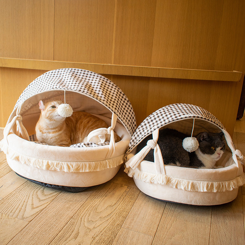 Pet Cradle Four Seasons Kennel Lattice Cat Bed