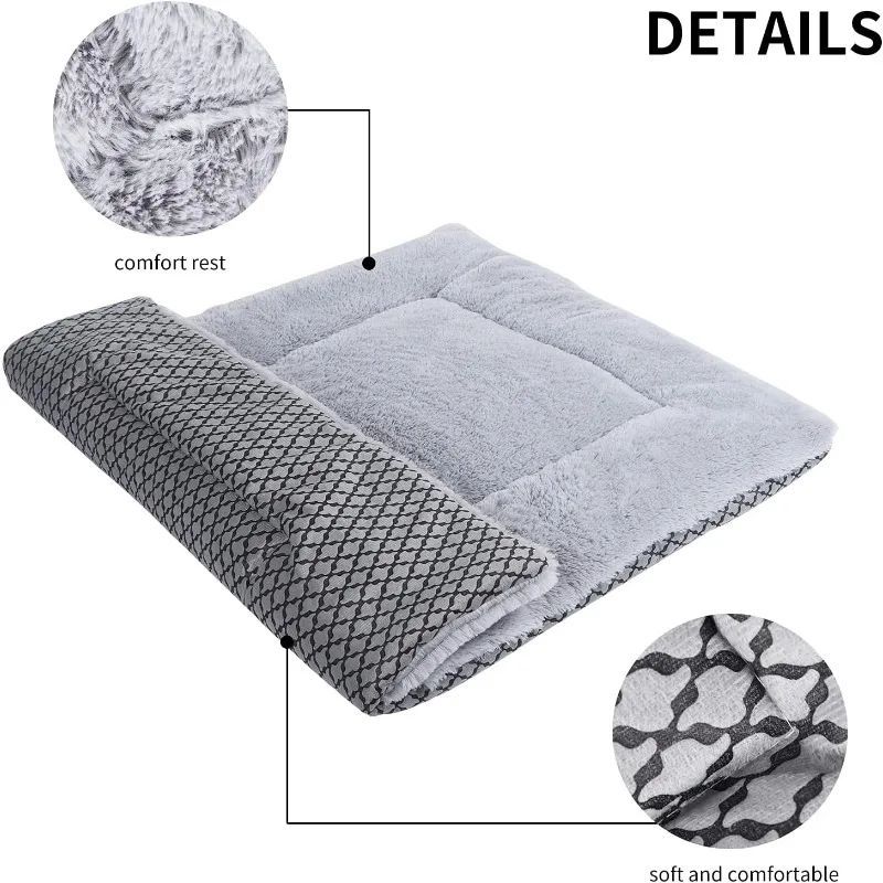 Dog Bed Mat Washable Cat Cushion Soft Premium Plush Dogs Mattress Sofa Dual Purpose Clearance For Small Medium Large Dog