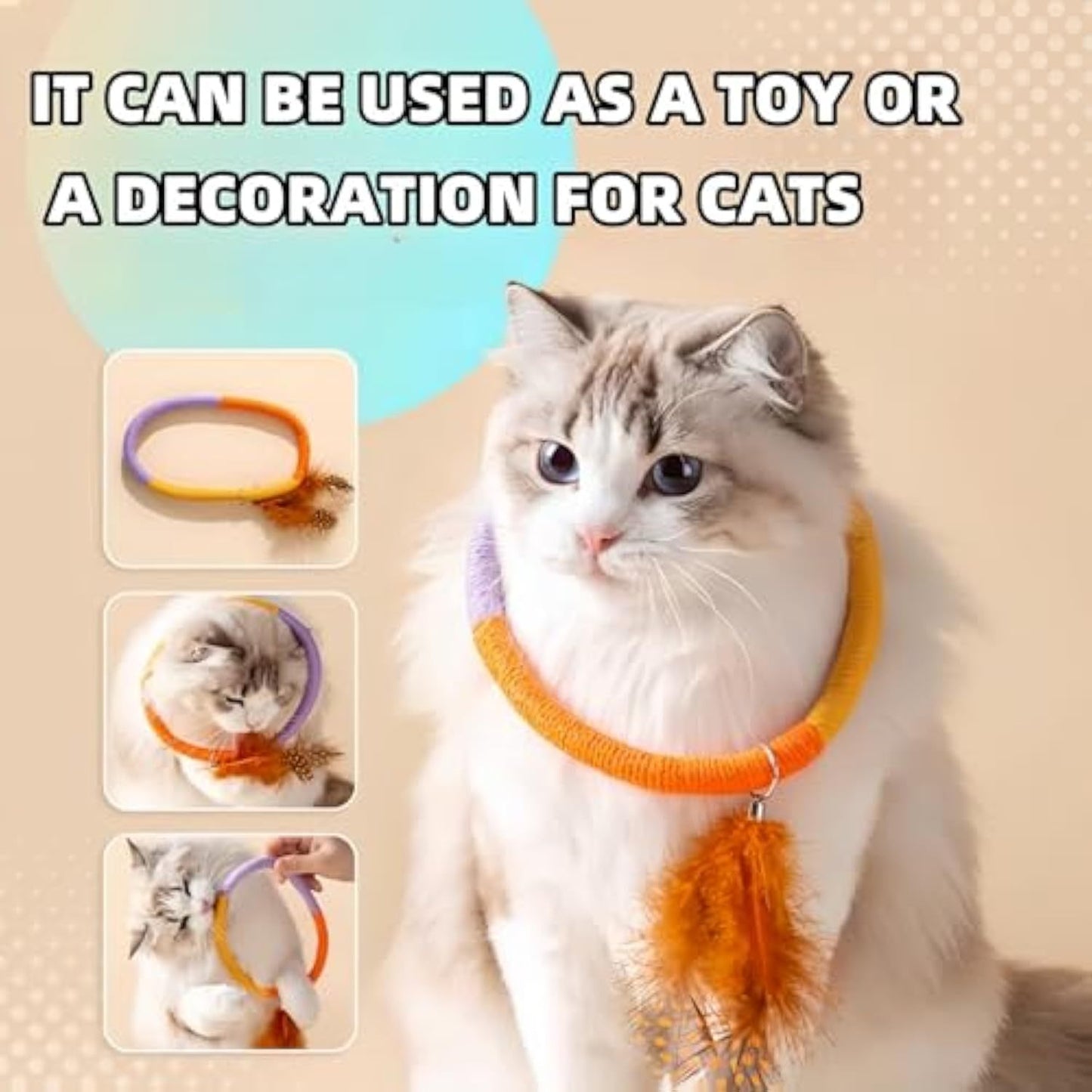 Juguetes para gatos con cuerda de algodón, juguetes de hierba gatera con plumas, juguetes seguros para limpiar los dientes, juguetes para gatos interactivos, juguetes para gatos y gatitos aburridos de interior