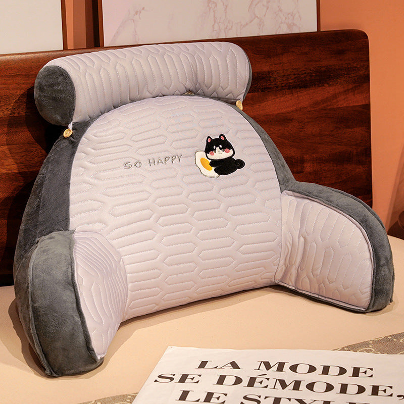 Summer Cartoon Latex Ice Silk Lumbar Support Pillow Cool Feeling Doudou Classroom Long Sitting Waist Support