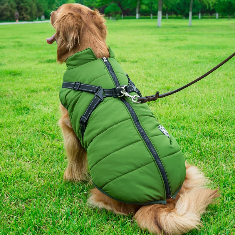 Ropa reflectante para perros grandes, abrigo cálido para mascotas a prueba de frío, abrigo impermeable para perros de otoño e invierno