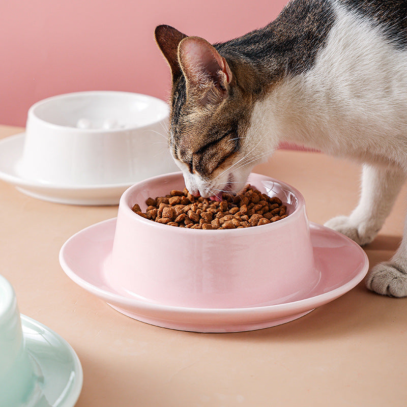 Cuenco de comida lenta antiasfixia Cuenco de comida lenta para gatos y perros Cuenco de comida para perros Cuenco de arroz para mascotas Cuenco para gatos Cerámica antigolpes 