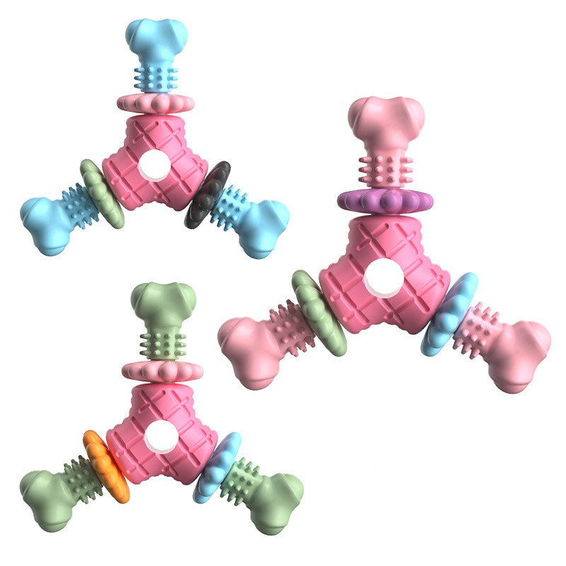 Triangle Meat TPR mordant et broyant le jouet pour chien