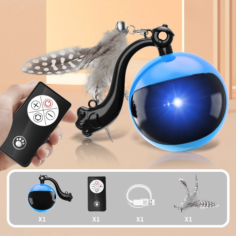 Rotating Cat Teasing Ball Light Sound Effect Self-Hi Toy