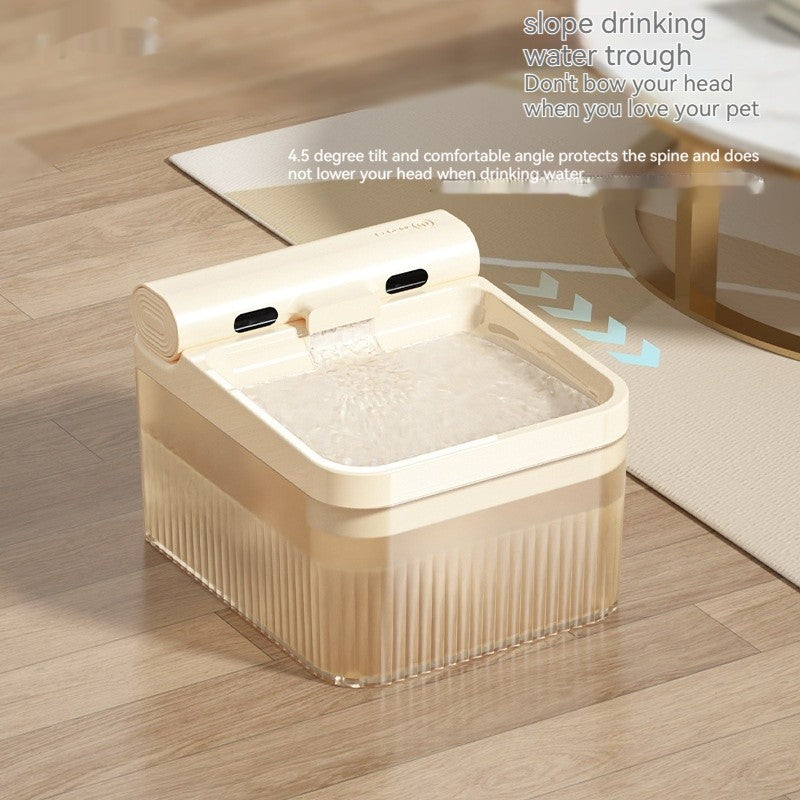 Distributeur d'eau intelligent en plastique pour animaux de compagnie, joli bol à boire à Triple filtre 4L, grande capacité, distributeur d'eau pour chat