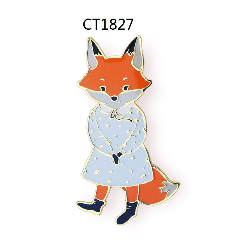 Broche en alliage de dessin animé Animal, mignon Animal en métal chat lapin