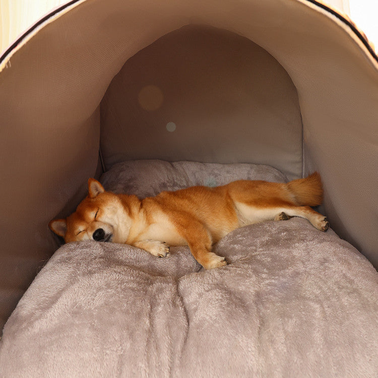 Casa cálida, cerrada, extraíble y lavable para Corgi y Shiba Inu