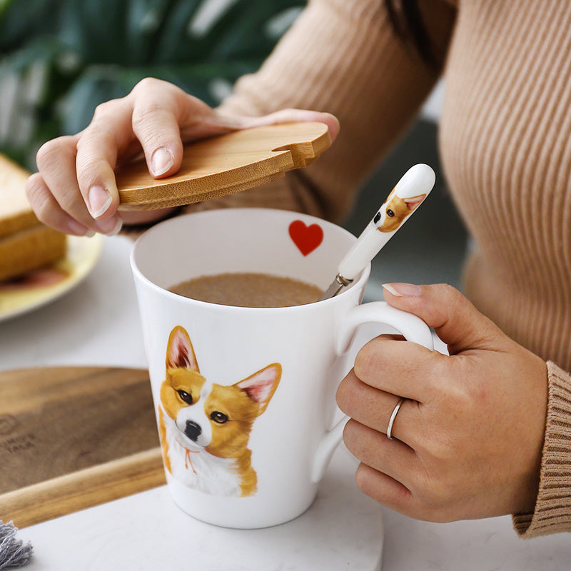 Tasse en céramique de chien animal