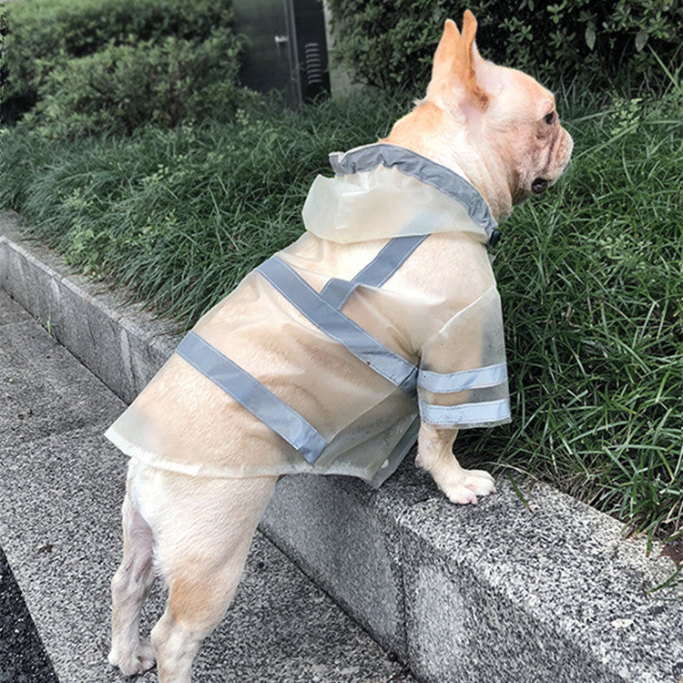 Imperméable imperméable réfléchissant transparent pour chien