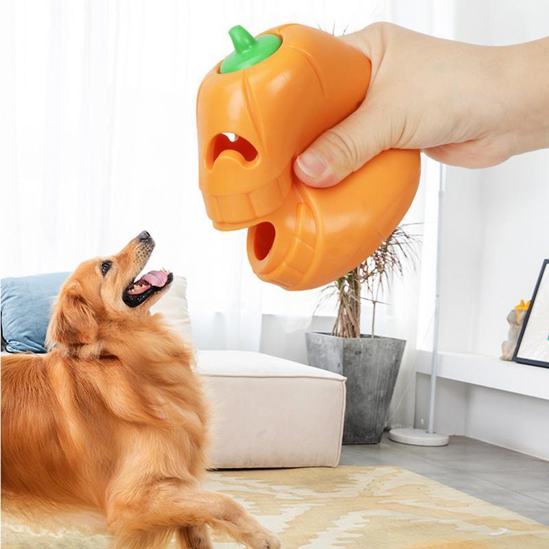 Juguetes masticables resistentes para perros Juguete masticable para perros para masticadores agresivos Juguete indestructible con forma de calabaza para perros Juguetes interactivos para perros Cachorros